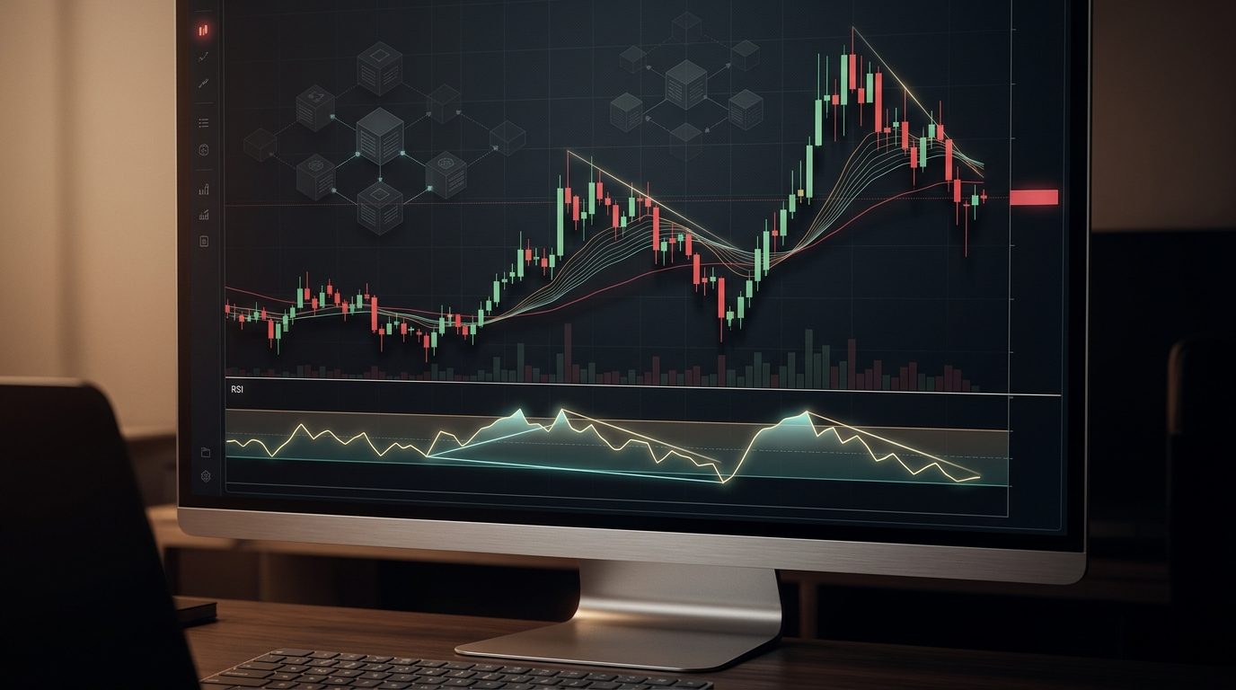Divergences RSI en crypto : Repérer les signaux d&rsquo;essoufflement et de retournement